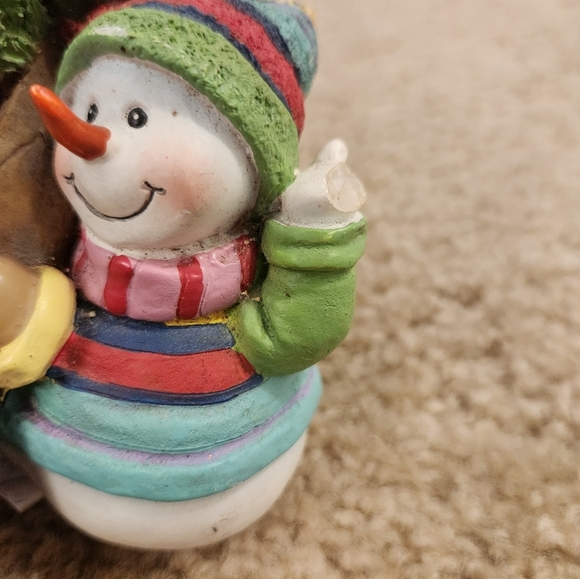 Home Interiors Stocking Holder Moose Reindeer Snowman Skis - Picture 5 of 6